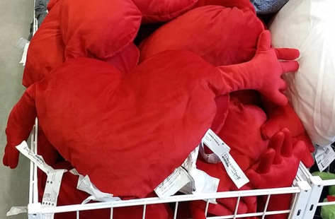 ikea red heart pillow